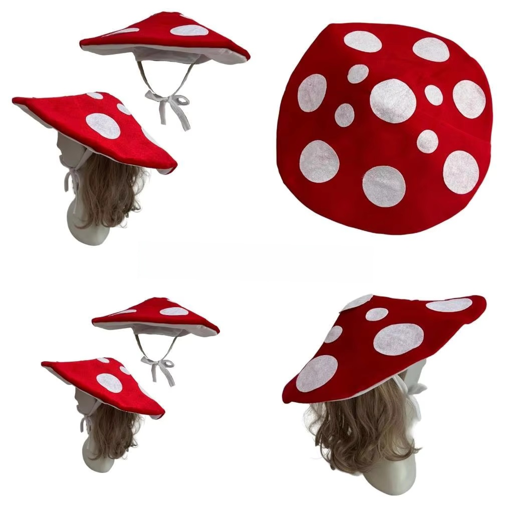 Mushroom Hat For Halloween Cos - огляд і ціна Santa Hat Plush