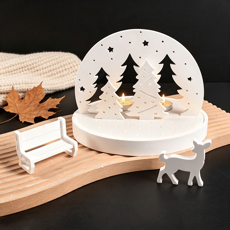 Christmas Elk Tealight Candle  - огляд і ціна Holiday Candle Set