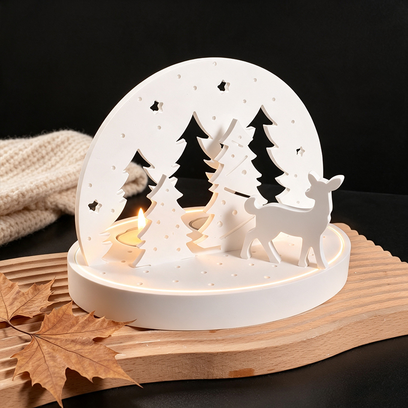 Christmas Elk Tealight Candle  - огляд і ціна Holiday Candle Set