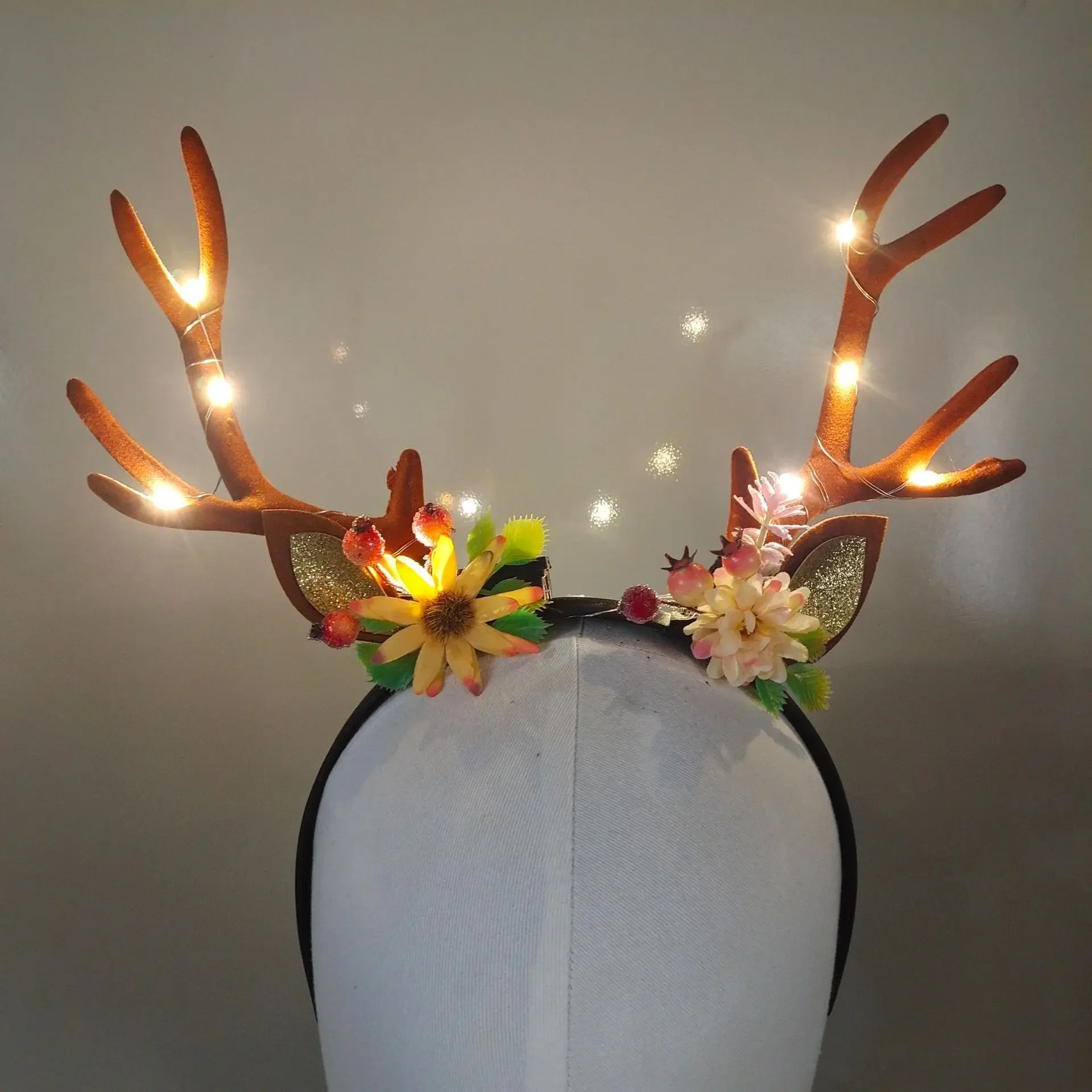 Women Girls Light Up Glowing R - огляд і ціна Reindeer Antlers Headband