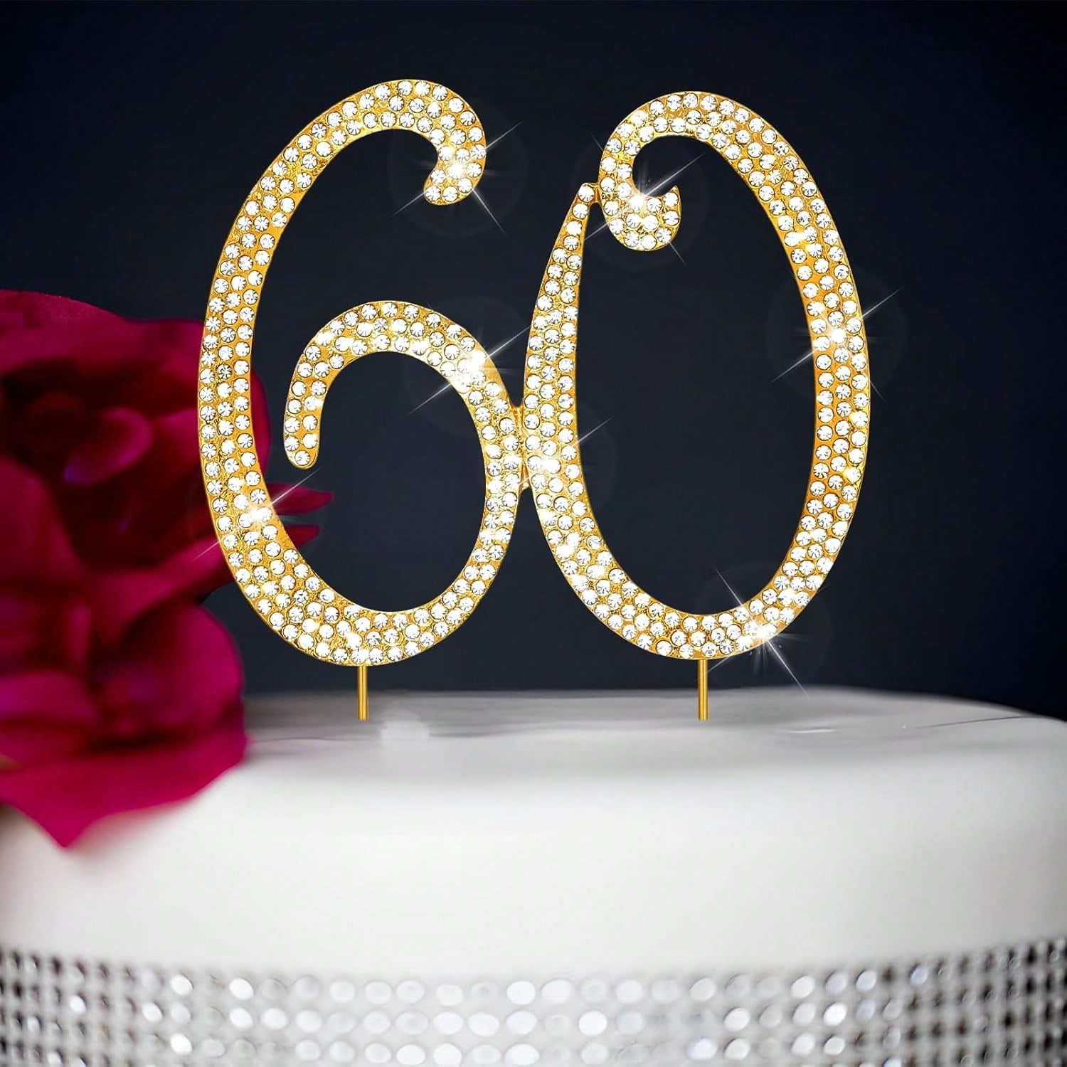 Large Gold Rhinestone Number C - огляд і ціна Holiday Candle Set