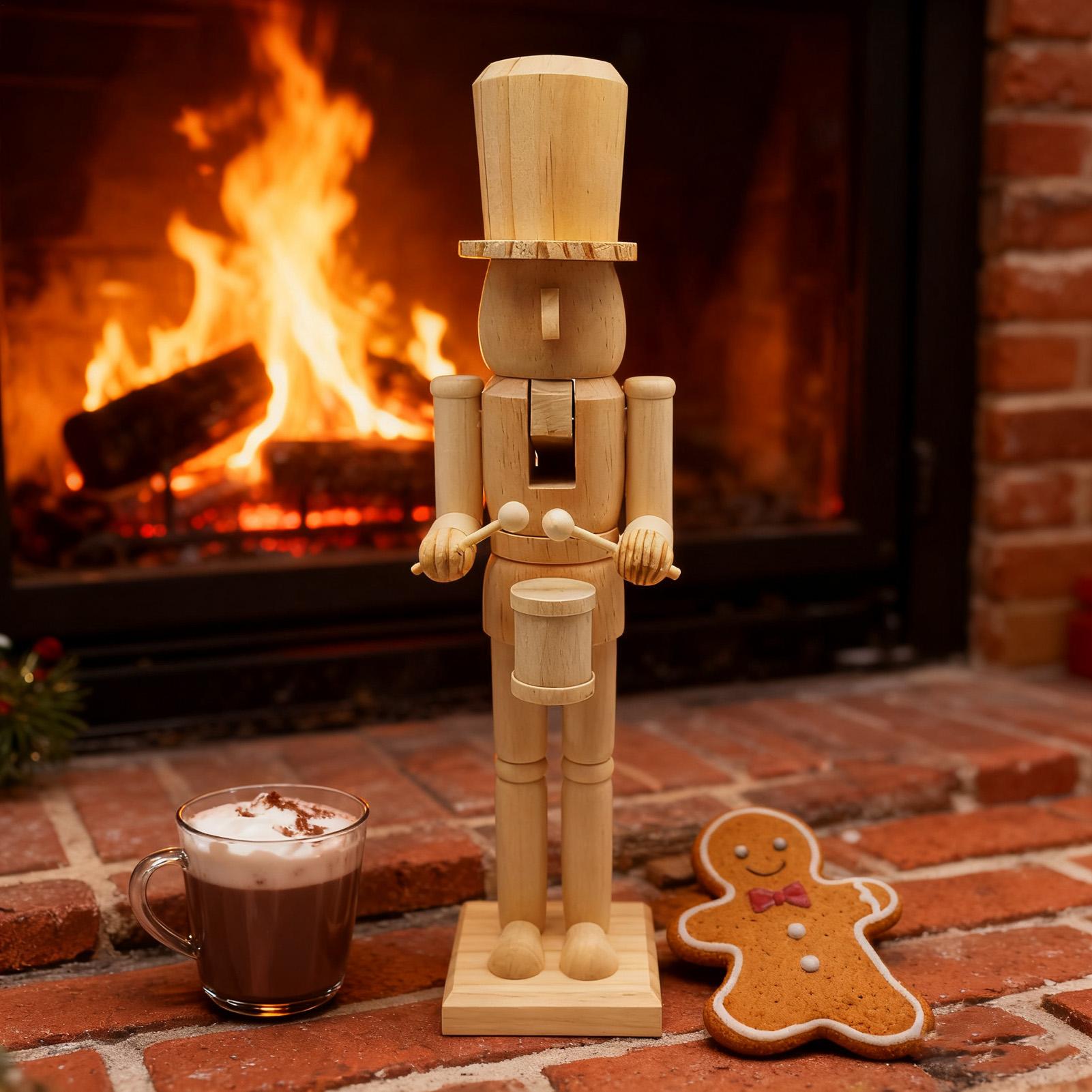 Nutcracker Decor 38cm Wooden F - огляд і ціна Nutcracker Figurine